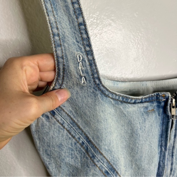 NWT Dala Denim Broken Corset Jean Top Size 28/ US Small - Picture 11 of 16